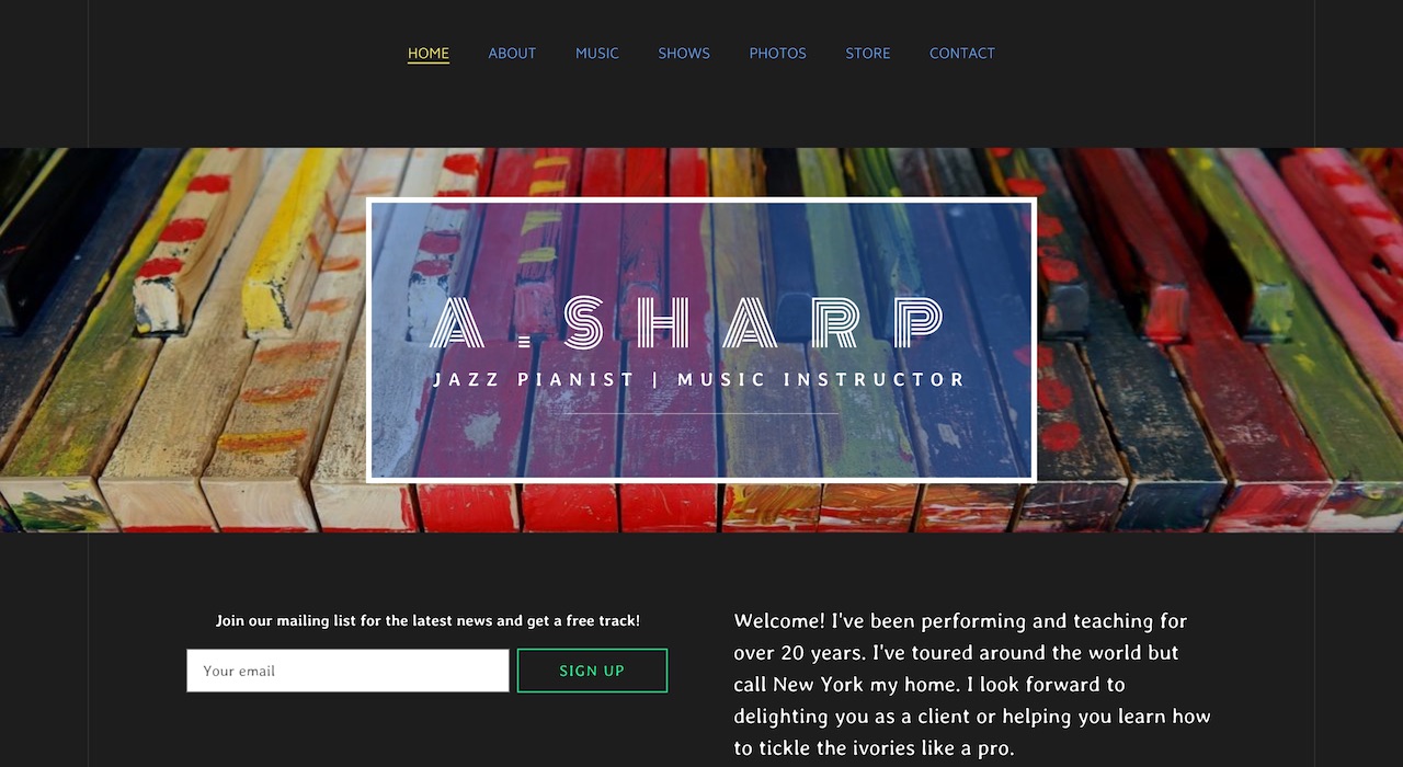 Pianist Website Design: 1 Template, 3 Ways