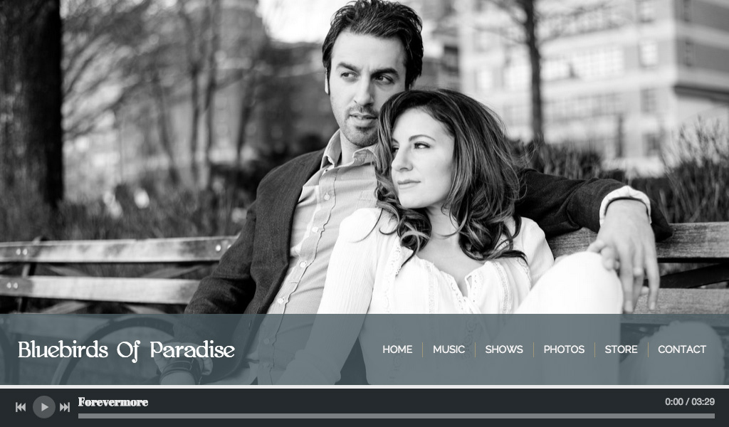 Band Website Inspiration: Bluebirds of Paradise