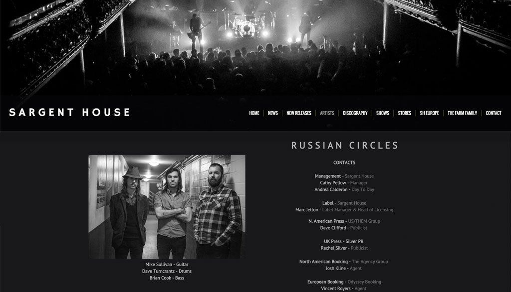 Band website Russian Circles