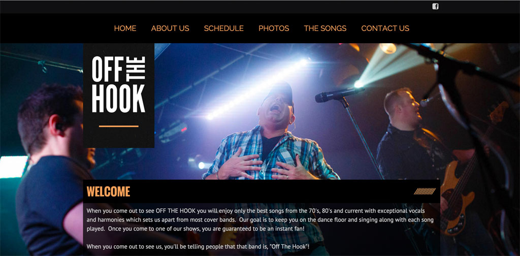 cover band website template