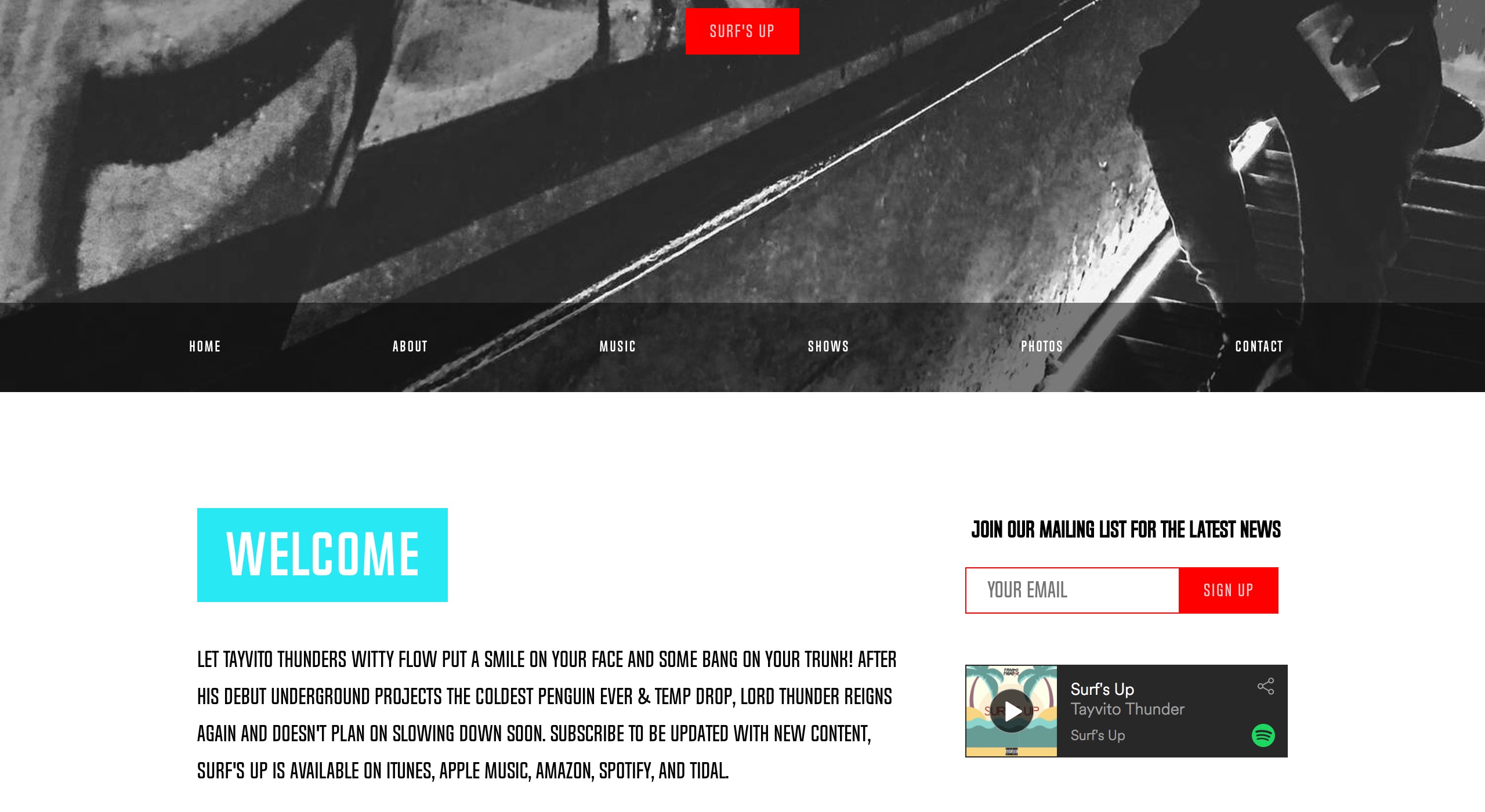 Rapper Website Design: 1 Template, 3 Ways
