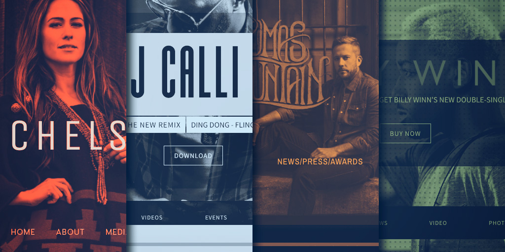 Top Musician Website Designs: Billboard Template