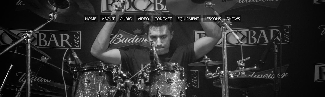 Drummer Website Design: 1 Template, 3 Ways