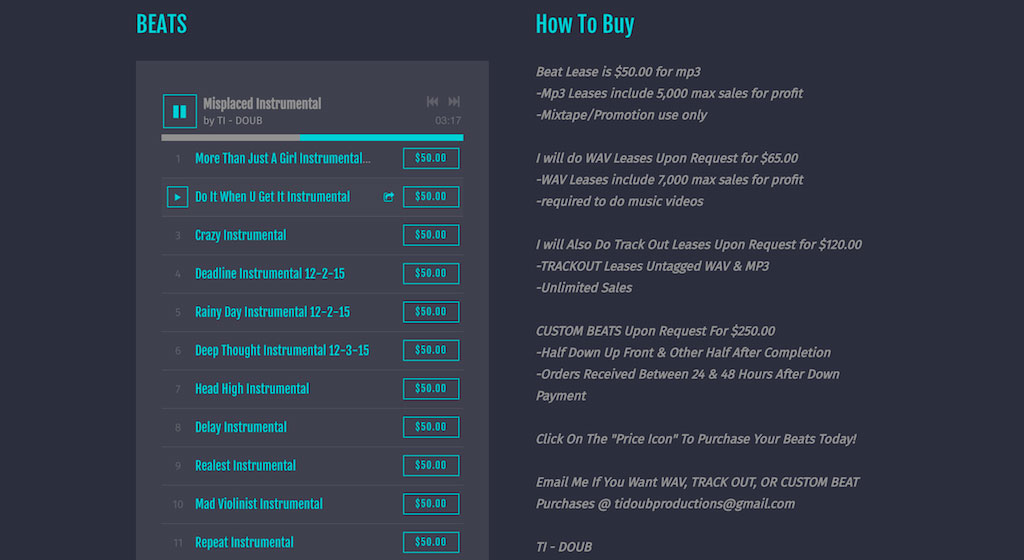 Beat Producer Website Design: 1 Template, 3 Ways