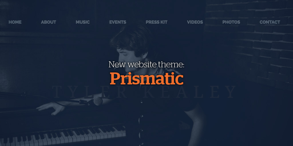 Band website template Prismatic