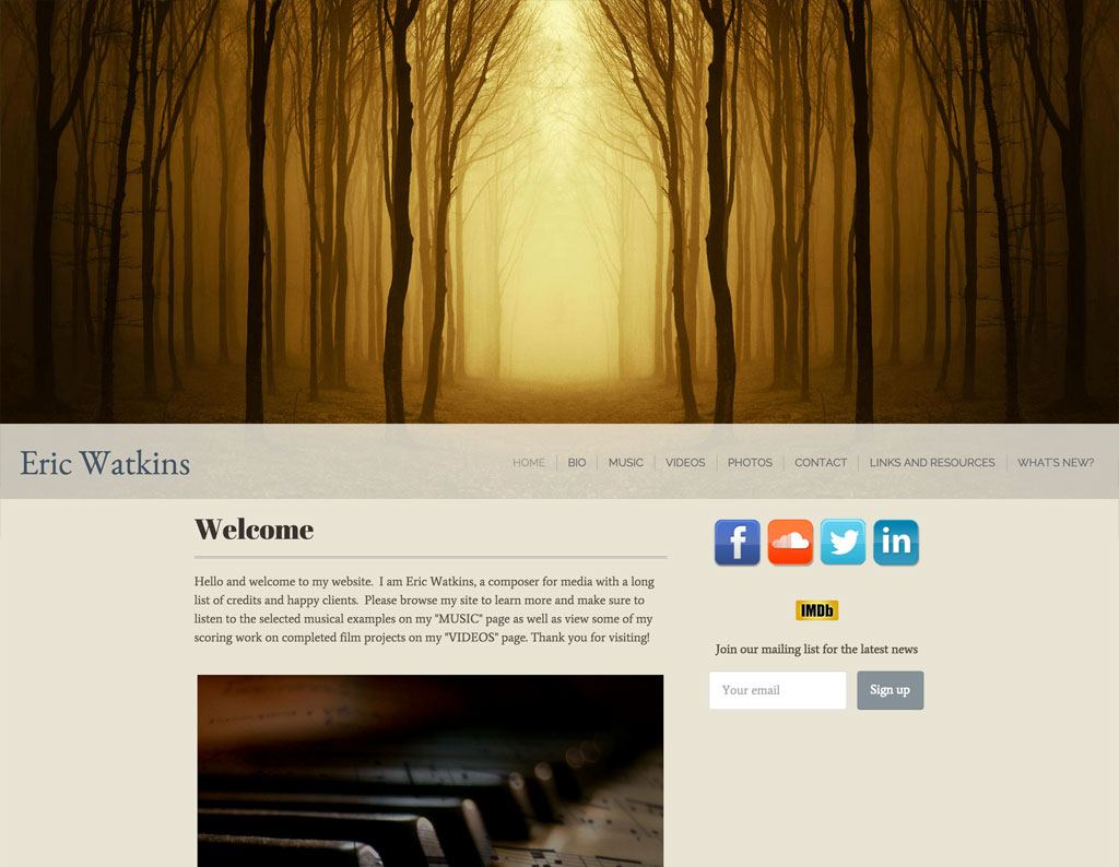 Composer website template