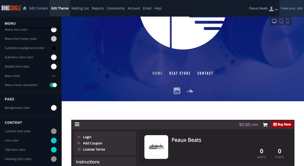 Beat Producer Website Design: 1 Template, 3 Ways