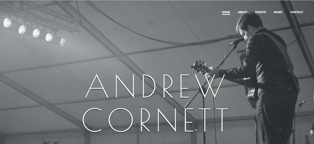 Modern music website Andrew Cornett