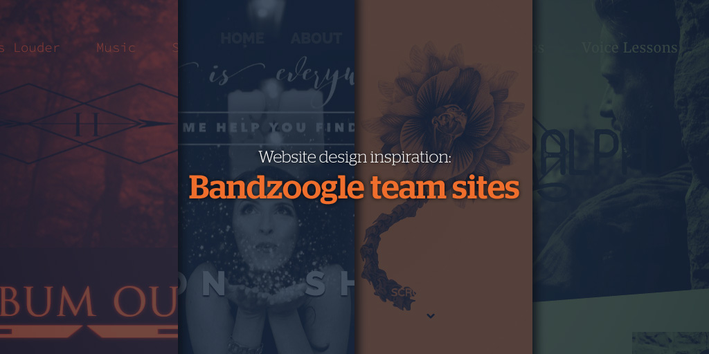 Website Design Inspiration: Bandzoogle Team Sites