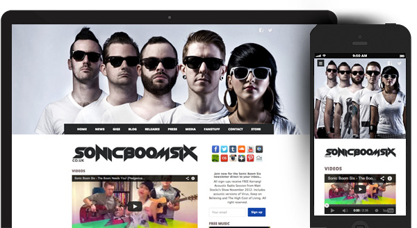 Bandzoogle responsive themes for mobile