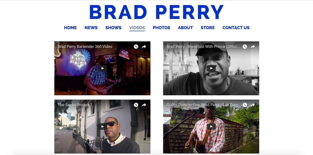 Brad Perry videos page