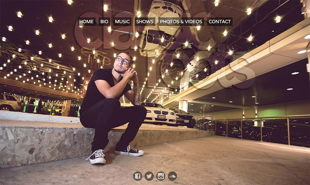 Musician Website Inspiration: Great page structure