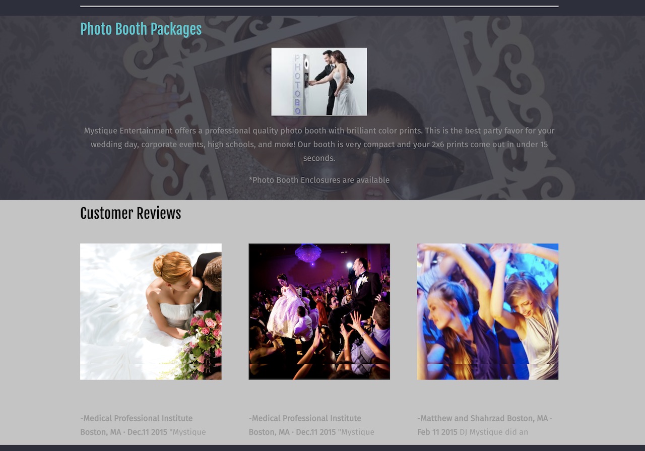 Wedding DJ Website Design: 1 Template, 3 Ways