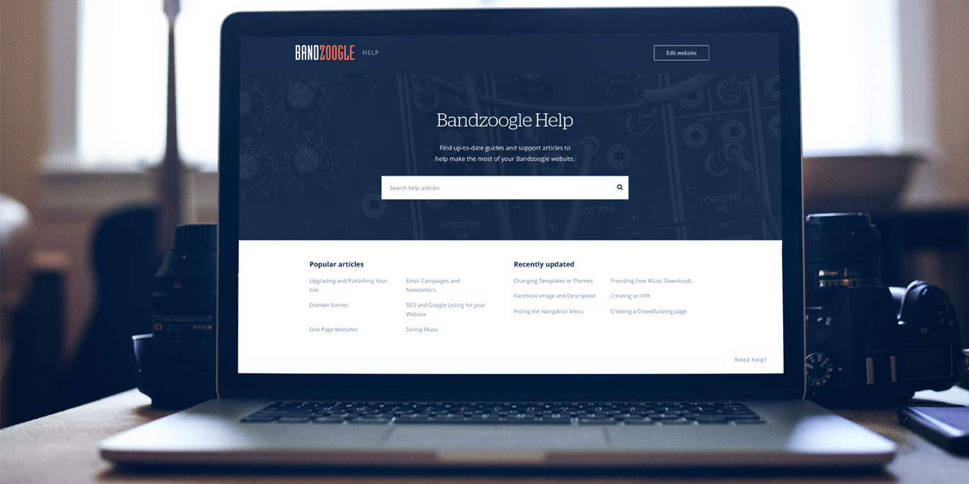 Meet Bandzoogle’s Newest Resource Our Help Section! Bandzoogle Blog