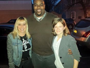 Outside with Anita West and Carlton Campbell
