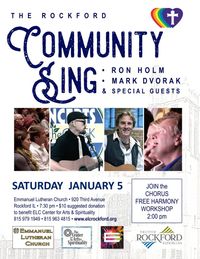 Mark Dvorak and Ron Holm lead 'Community Sing'