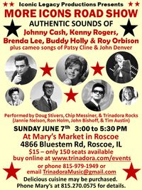 * RESCHEDULED. NEW DATE TBA * T' ROCKS, Chip Messiner, Doug Stivers Celebrate Brenda Lee, Buddy Holly, Johnny Cash, Kenny Rogers, and Roy Orbison 