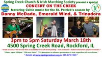 St. Patrick's Season Concert On The Creek Featuring Trinadora, Danny McDade, and Emerald Wind 