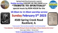 Tribute to Spirituals at Sunday Worship