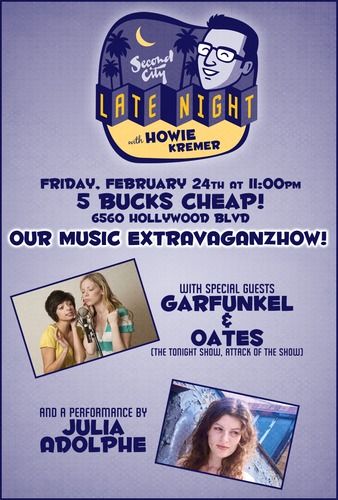 February 24th, 2012 Special Guest: Garfunkel & Oates Musical Guest: Julia Adolphe
