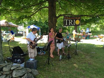 The strawberry festival enjoys the smooth jazz of the Summertime Trio
