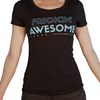 Frickin Awesome Fitted Tee - Blue on Black