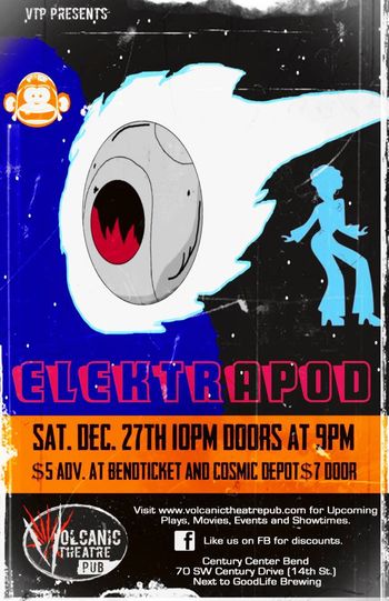 Elektrapod Poster - Volcanic Theatre Pub 12/27/14
