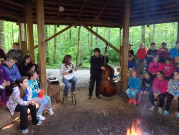 Campfire picking at  the  Great Smoky Mountains Institute at Tremont
