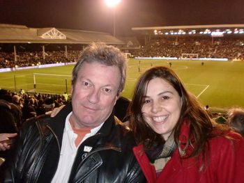 Peter and me at soccer game
