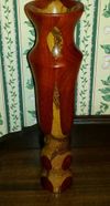 Exotic African Padouk and South American Marblewood Vase