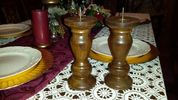 Walnut Candle Holders