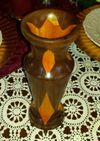 Exotic Osage Orange and Walnut Vase