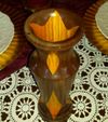 Exotic Osage Orange and Walnut Vase