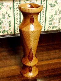 Jatoba and Hickory Wood Vase