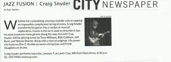 CITY newspaper article
