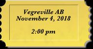 NOVEMBER 4, 2018 VEGREVILLE AB - Calvin Vollrath Concert