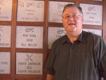 Calvin & his plaque on the wall
