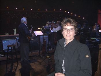 Rhea on stage at the Grand Ole Opry
