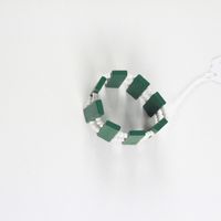 Two Rim Bango Green/White Bracelet
