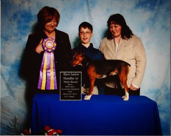 CH Seegmillers What Dreams R Made Of in Junior Showmanship!

