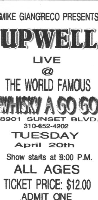 04.20.2004 @ Whisky a Go Go, West Hollywood, CA (ticket)
