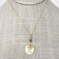 Faith Over Fear (14k fill necklace)