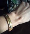 “Faith Over Fear” Copper & Leather Bracelet