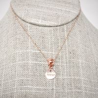 Best Friends necklace - rose gold charm and rose gold fill chain