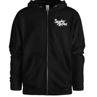 Black Seagull Zip Up Hoodie