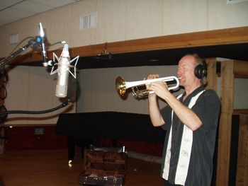 Recording studio tracks for the latest CD -- that microphone would cost a years' wage ...
