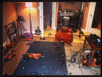 Break time in the recording studio!
