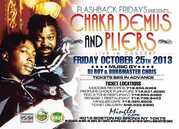 Chaka Demus and Pliers/ JoJo Mac @ Mingles Cafe - Oct 25, 2013, 11