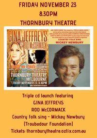 Gina Jeffreys, Rod McCormack & Country Folk Sing triple cd launch