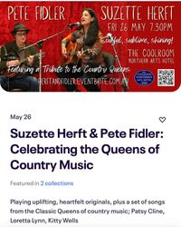 Suzette Herft with Pete Fidler @ The Coolroom